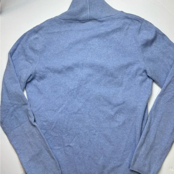 Brunello Cucinelli Cashmere women's blue faux wrap sweater sz S